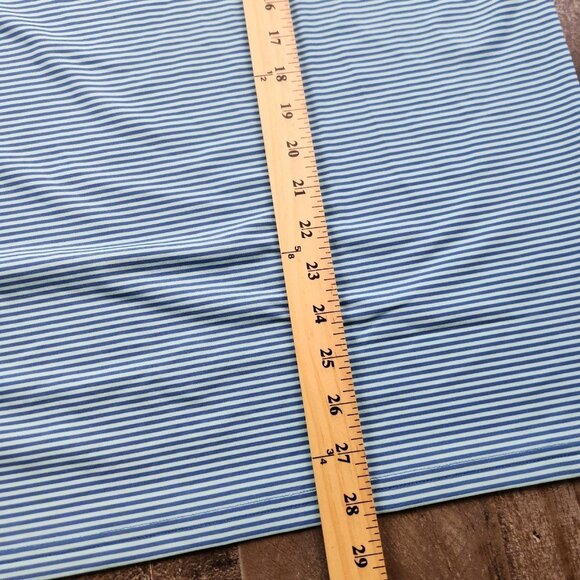 Mens Bonobos Short Sleeve Golf Polo size L Large Aviator Blue Striped Shirt - Picture 5 of 8
